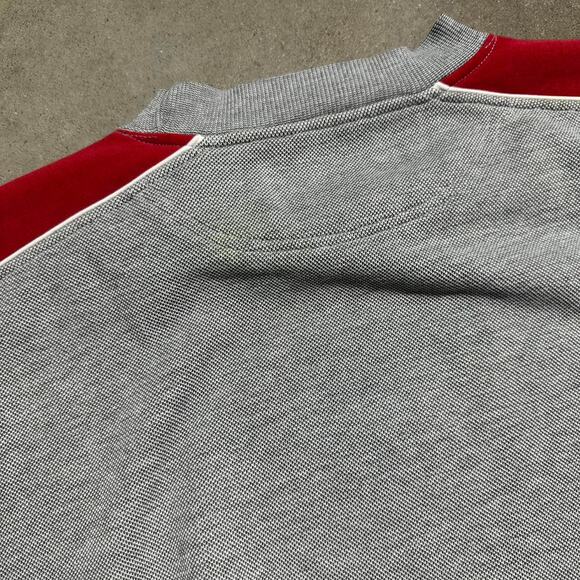 Vintage 90s Nebraska Cornhuskers Striped Crewneck Mens Large Grey Red Sweatshirt - Picture 4 of 6